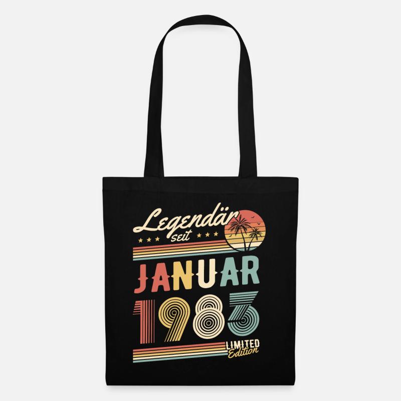 Legendär Seit Januar 1983 Geburtstag Geschenk - Stoffbeutel - Schwarz
