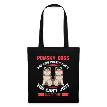Pomsky Dog Pomskies Dog Owner Gift - Tote Bag - black - Front