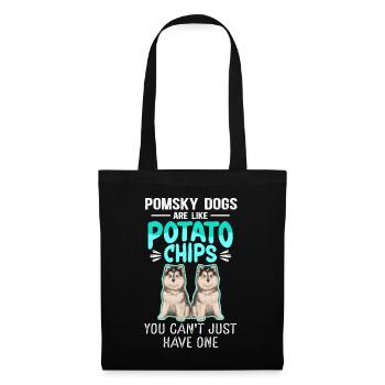 Pomsky Dogs | Pomskies Dog Owner Gift - Tote Bag - black - Front
