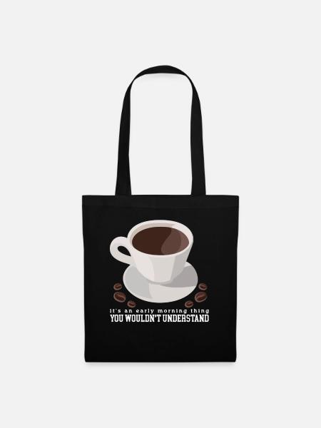 Kaffee Kaffeetrinker | Kaffeeliebhaber Geschenk - Stoffbeutel - Schwarz