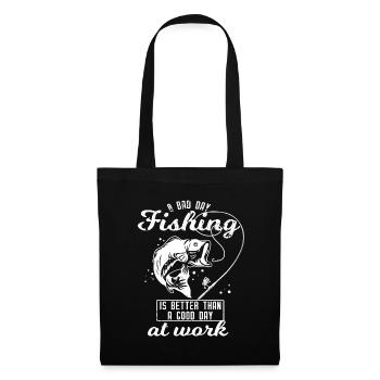 Idée unique pour la pêche - Sac en tissu - noir - Devant