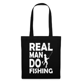Idée unique pour la pêche - Sac en tissu - noir - Devant