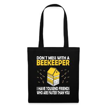 Imker & Bienenliebhaber Imkerei - Stoffbeutel - Schwarz - Vorne