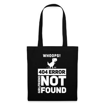 Fehler 404 Freundin nicht gefunden Programmierer C - Stoffbeutel - Schwarz - Vorne