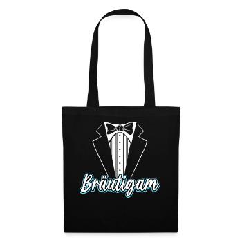 Bräutigam Kostüm JGA T-Shirt Herren - Stoffbeutel - Schwarz - Vorne