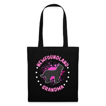 Cadeau de propriétaire de chien grand-mère de Terre-Neuve - Sac en tissu - noir - Devant