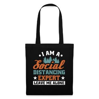 I am a social expert - Tote Bag - black - Front