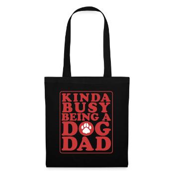 Maître de papa chien | Chiens Dog Owner Cadeau - Sac en tissu - noir - Devant