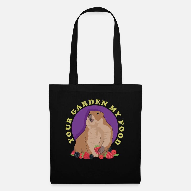 Murmeltiere Groundhog Mankai Munggen Geschenk - Stoffbeutel - Schwarz