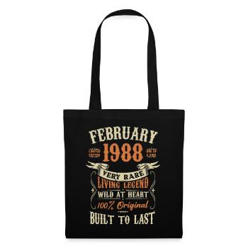 Février 1988 Cadeau d’anniversaire - Sac en tissu - noir - Devant