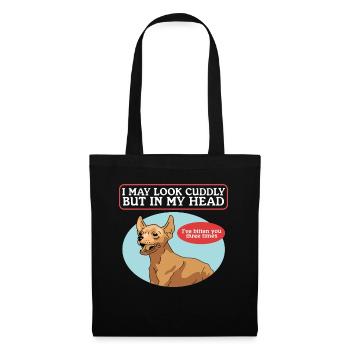 Chihuahua Hundebesitzer Hunde Chihuahuas Geschenk - Stoffbeutel - Schwarz - Vorne