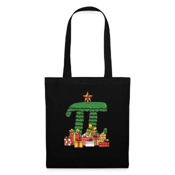 Sapin de Noël Pi - Math Pi Noël - Sac en tissu - noir - Devant