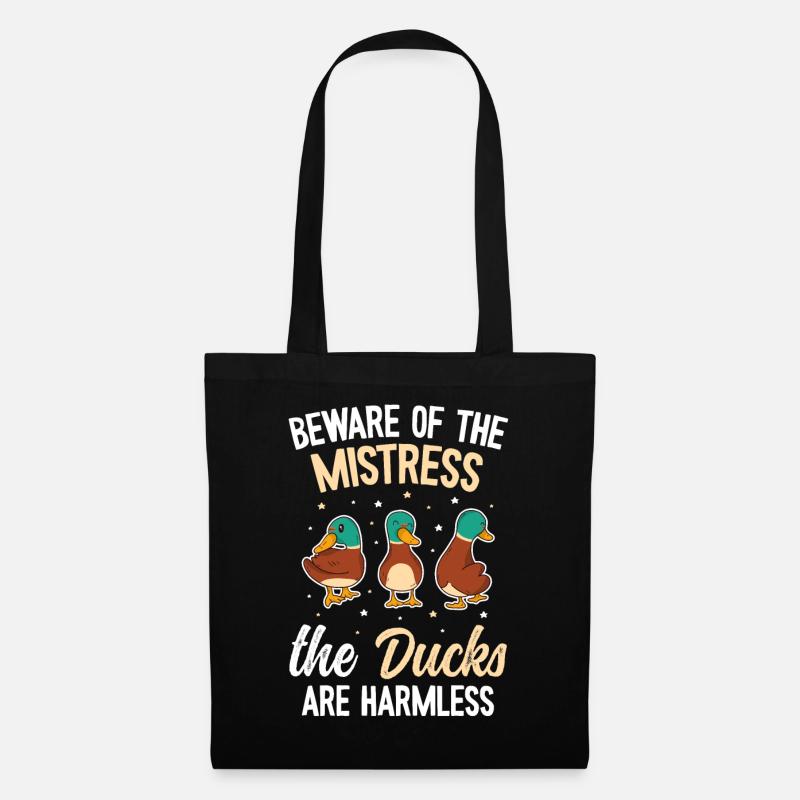 Funny & Cute Duck Design - Ducks - Tote Bag - black