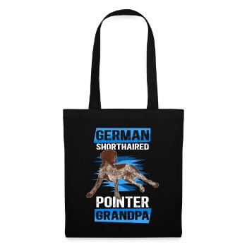 Cadeau de propriétaire de chien grand-père allemand à poil court - Sac en tissu - noir - Devant