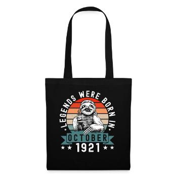 Legends Were Born In October 1921 Sloth Sloth - Tote Bag - black - Front