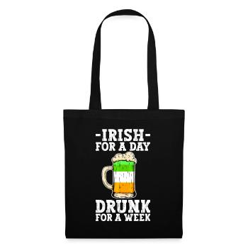 Irlande Irlandais drôle de dicton de la Saint-Patrick - Sac en tissu - noir - Devant