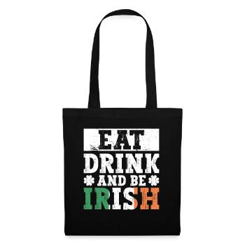 Irlande Irlandais drôle de dicton de la Saint-Patrick - Sac en tissu - noir - Devant