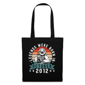Legends Were Born In October 2012 Sloth Sloth - Tote Bag - black - Front