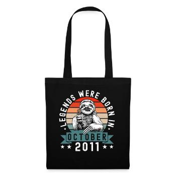 Legends Were Born In October 2011 Sloth Sloth - Tote Bag - black - Front
