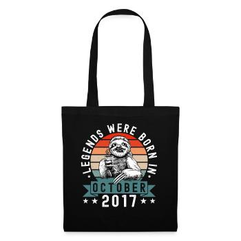 Legends Were Born In October 2017 Sloth Sloth - Tote Bag - black - Front