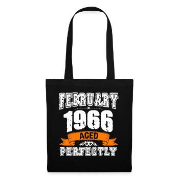 Cadeau d'anniversaire vintage de janvier 1966 - Sac en tissu - noir - Devant