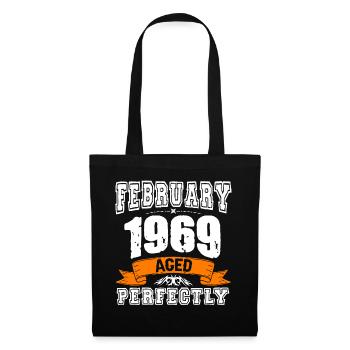 Cadeau d'anniversaire vintage de janvier 1969 - Sac en tissu - noir - Devant