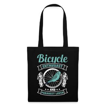 Passionné de vélo et amoureux des perruches - Sac en tissu - noir - Devant