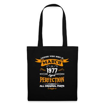Les légendes sont nées en mars 1977 - Sac en tissu - noir - Devant