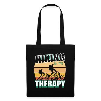 La randonnée est ma thérapie Trekking backback hike - Sac en tissu - noir - Devant