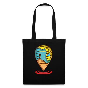 Travel holiday waypoint stands on Florida beach - Tote Bag - black - Front