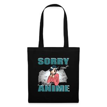 Sorry i can't i watch Anime Introvert Girl Japan - Tote Bag - black - Front