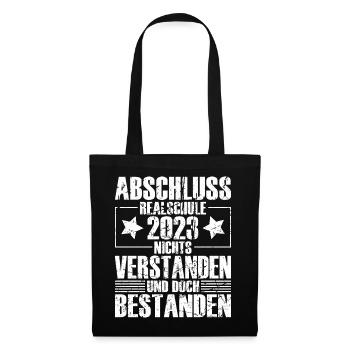 Abschluss Realschule 2023 - Stoffbeutel - Schwarz - Vorne