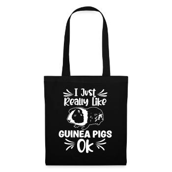 J’aime vraiment les cochons d’Inde ok - Sac en tissu - noir - Devant