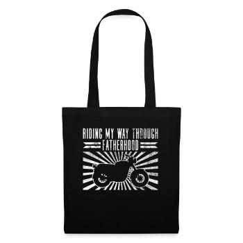 Motorbike Rider Biker Papa Funny Father's Day - Tote Bag - black - Front