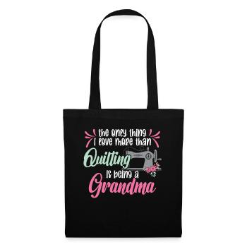 The oney thing i love more than Quilting - Tote Bag - black - Front