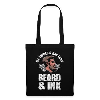My Father's Day Look Beard & Ink - Father's Day Tattoo - Tote Bag - black - Front