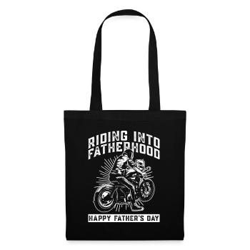 Motorbike Rider Biker Papa Funny Father's Day - Tote Bag - black - Front