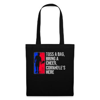 Cornhole Player Blind Hole - Funny Cornhole - Tote Bag - black - Front