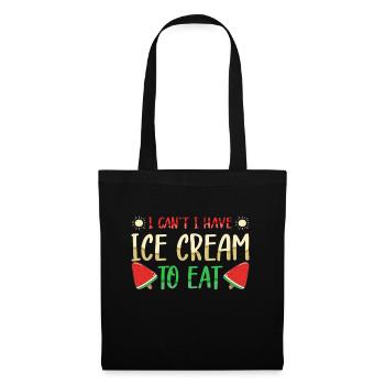 Je ne peux pas avoir de crème glacée à manger Gelato Lover Gift - Sac en tissu - noir - Devant