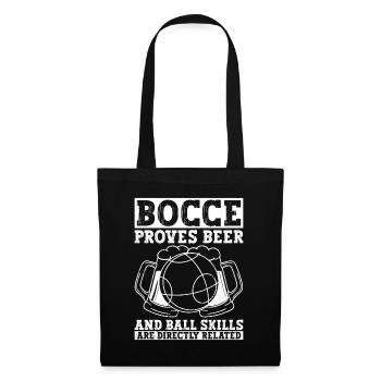 Boccia Ball Spieler Bocce Ball Bier - Stoffbeutel - Schwarz - Vorne