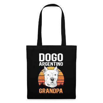 Dogo Argentino Grandpa Dog Cadeau - Sac en tissu - noir - Devant
