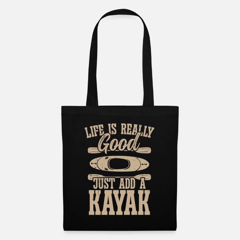 Kayaking funny saying - Stoffbeutel - Schwarz