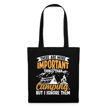 Great outdoor Camping is Important - Tote Bag - black - Front