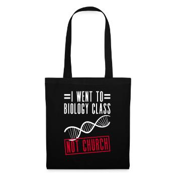 J’étais en classe de biologie, pas à l’église - Sac en tissu - noir - Devant