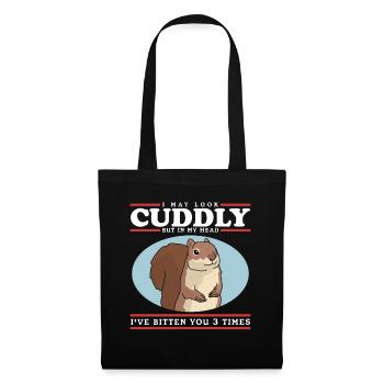 Cute Squirrel Grey Squirrel Squirrel Gift - Tote Bag - black - Front