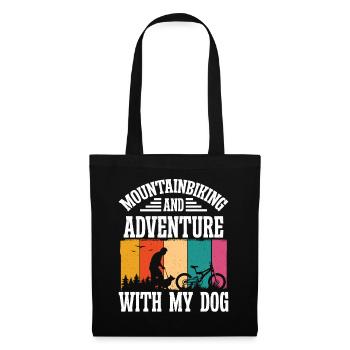 Mountainbiking and Adventure with Dog - Tote Bag - black - Front