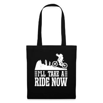 Mountainbiking Outdoor Design Men Women - Stoffbeutel - Schwarz - Vorne