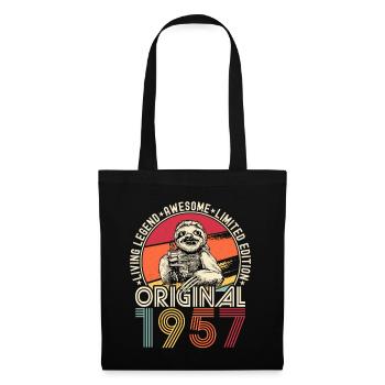 1957 Birthday vintage vintage sloth gift - Tote Bag - black - Front