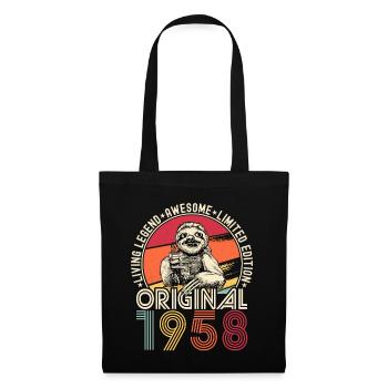 1958 Birthday vintage vintage sloth gift - Tote Bag - black - Front
