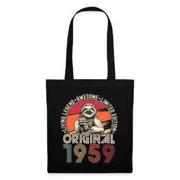 1959 Birthday vintage vintage sloth gift - Tote Bag - black - Front